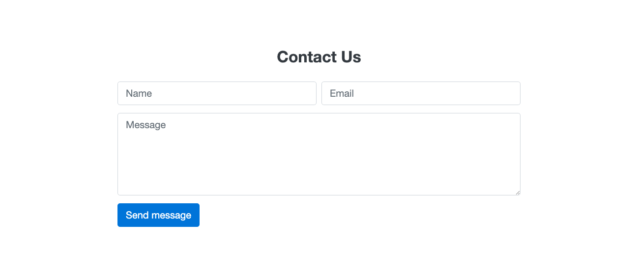 Contact form Bootstrap component
