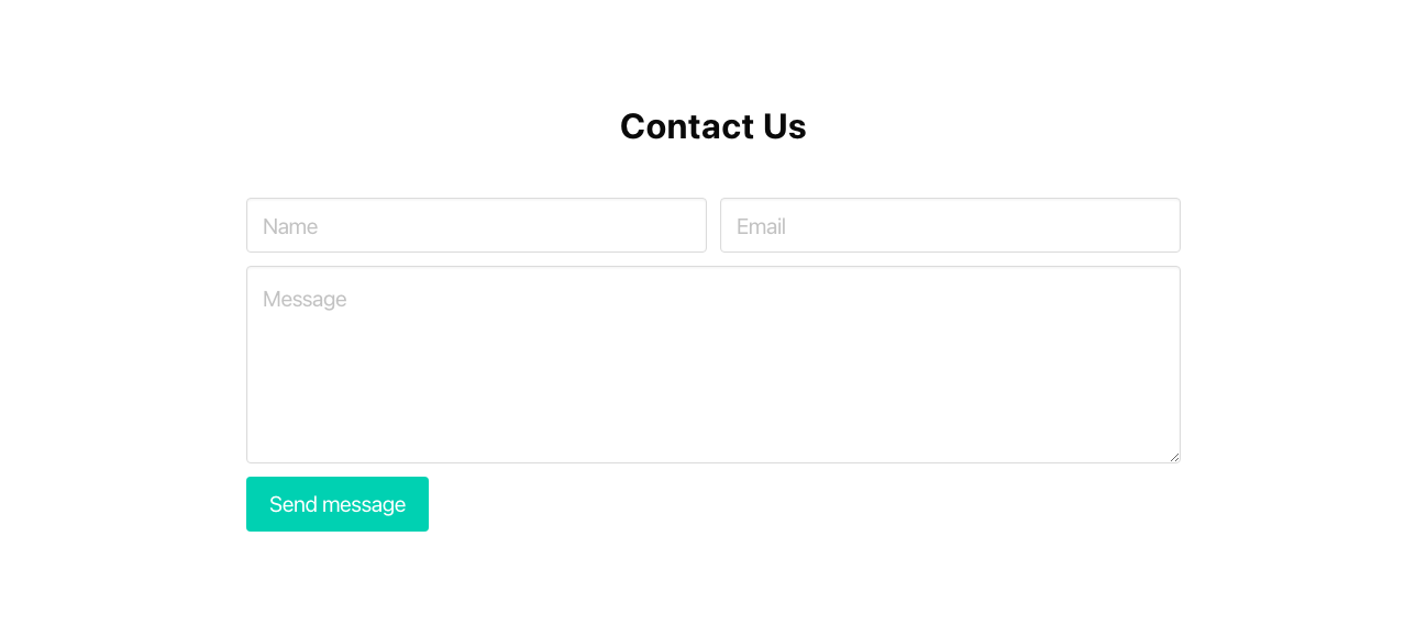 Contact form Bulma component