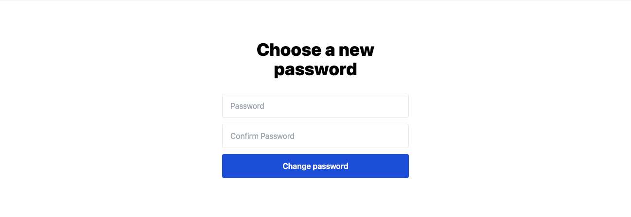 Change password form Tailwind component